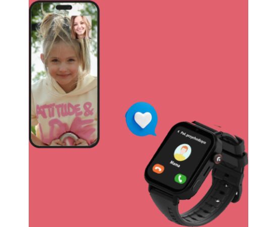 Išmanusis laikrodis vaikams su lietuvišku meniu Garett Kids Rel 4G Pink