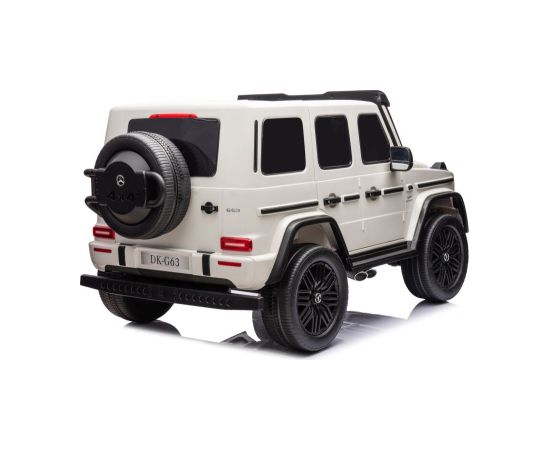 Lean Cars Battery Car Mercedes G63 XXL White 4x4