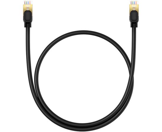 Network cable cat.8 Baseus Ethernet RJ45, 40Gbps, 0.5m (black)