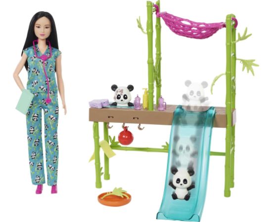 Lalka Barbie Mattel Opieka nad pandami Zestaw z lalką (HKT77)