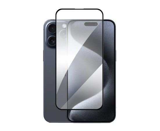 Evelatus Apple  iPhone 15 Plus 2.5D Full Cover Glass Anti-Static Light Black