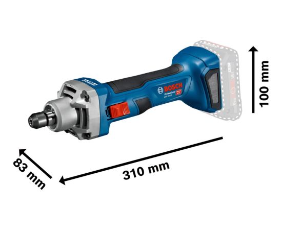 Bosch cordless straight grinder GGS 18V-20 Professional solo (blue/black, without battery and charger)