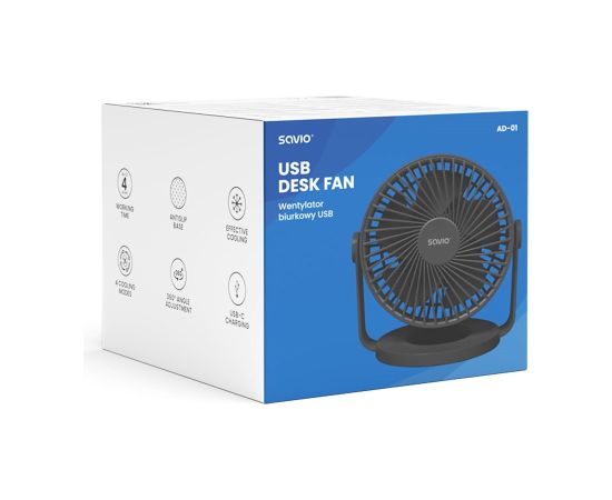 SAVIO AD-01 USB DESK FAN