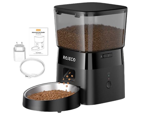 Rojeco 2L Automatic Pet Feeder WiFi Version (Black)