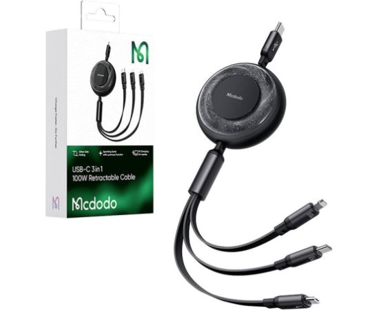 3in1 USB to USB-C / Lightning / Micro USB Cable, Mcdodo CA-5220, 1.2m (Black)