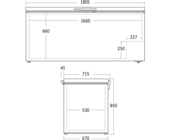 Chest freezer Scandomestic CF560WE