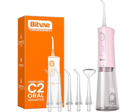 Water flosser with nozzles set Bitvae C2 (pink)