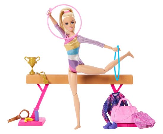 Lalka Barbie Mattel Gimnastyczka Zestaw (HRG52)