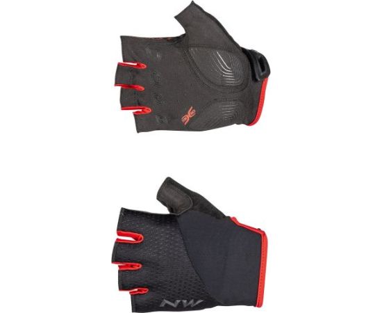 Northwave Fast Short Glove / Melna / Sarkana / M