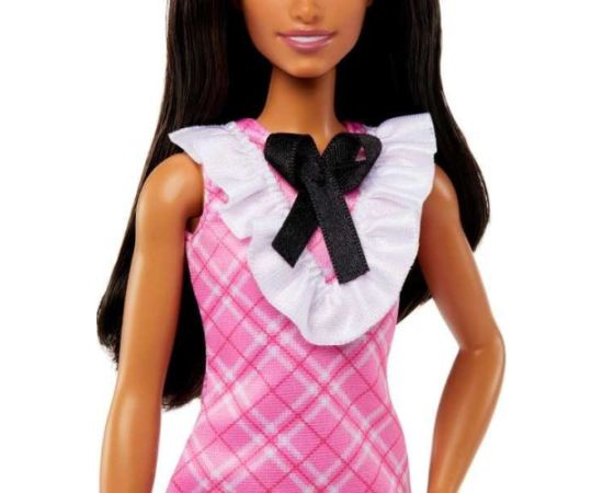 Lalka Barbie Mattel Fashionistas w różowej, kraciastej sukience HJT06