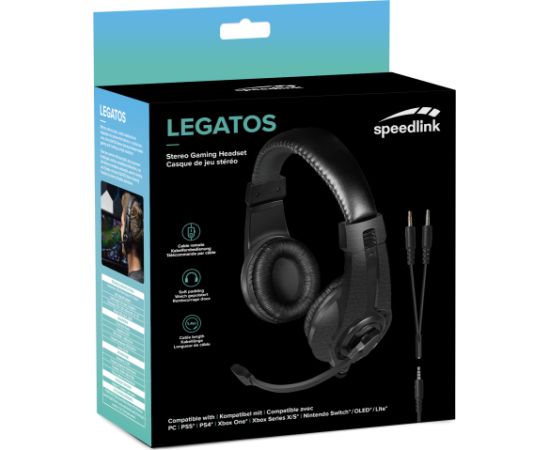 Speedlink headset Legatos PC/PS5/PS4/Xbox Series X/S/Switch/OLED/Lite (SL-860014-BK)