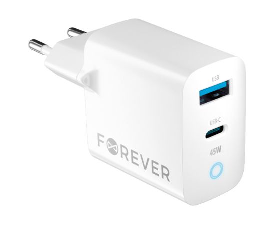 Forever TC-06 GaN Lādētājs PD / QC / 1x USB-C / 1x USB / 45W