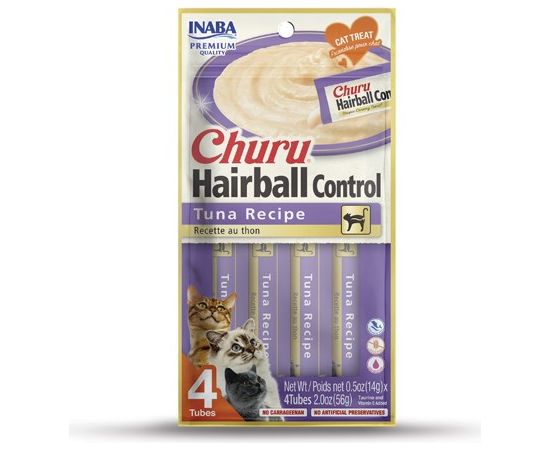 INABA Churu Hairball Tuna cat treat - 4x14 g