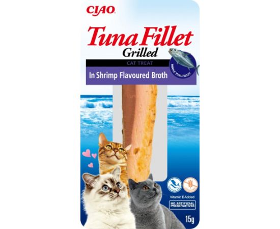 INABA Grilled Tuna in shrimp flavoured broth - cat treats - 15 g
