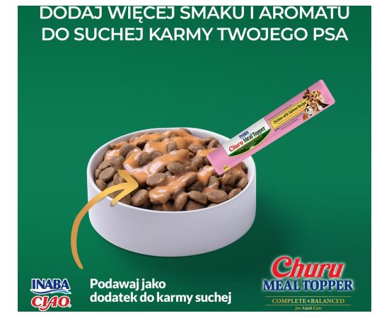 INABA Churu Meal Topper Chicken with salmon - dog treat - 4 x 14g
