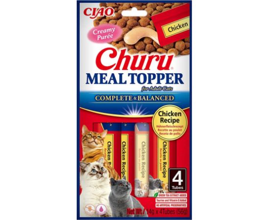 INABA Churu Meal Topper Chicken - cat treats - 4 x 14g