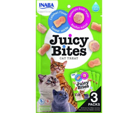 INABA Juicy Bites Homestyle broth and Calamari - cat treats - 3x11,3 g