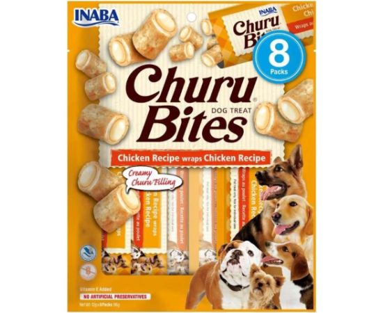 INABA Churu Bites Chicken - Dog treat - 8x12g