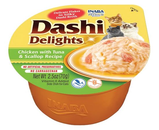 INABA Dashi Delights chicken tuna & scallop bouillon - cat treat - 70g