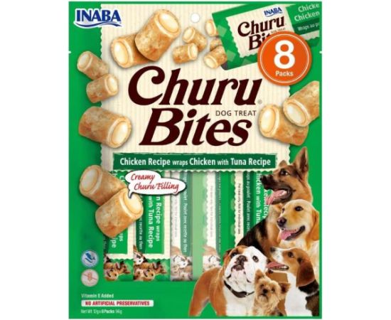 INABA Churu Bites Chicken with tuna recipe - Dog treat - 8x12g