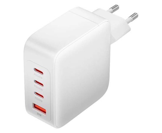 Wall charger, Vention, FEIW0-EU,  3xUSB-C, USB- A, 140W/140W/30W/18W, GaN (white)