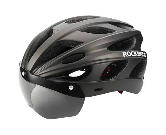 Cycling Helmet with glasses  Rockbros TT-16 (black)