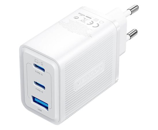 Wall charger, Vention, FERW0-EU,  2xUSB-C, USB- A, 65W/65W/30W, GaN (white)