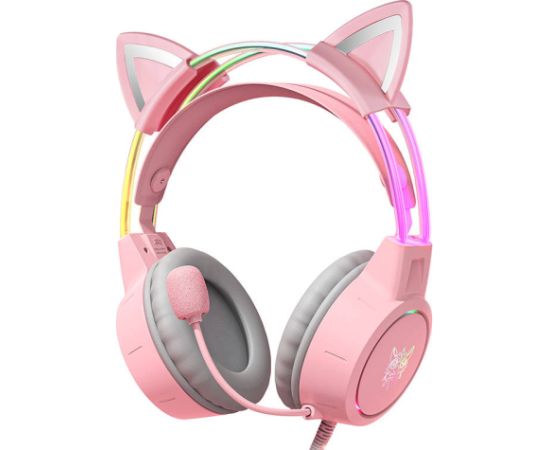 Gaming headphones ONIKUMA X15Pro Pink Cat's Ears