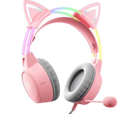 Gaming headphones ONIKUMA X15Pro Pink Cat's Ears