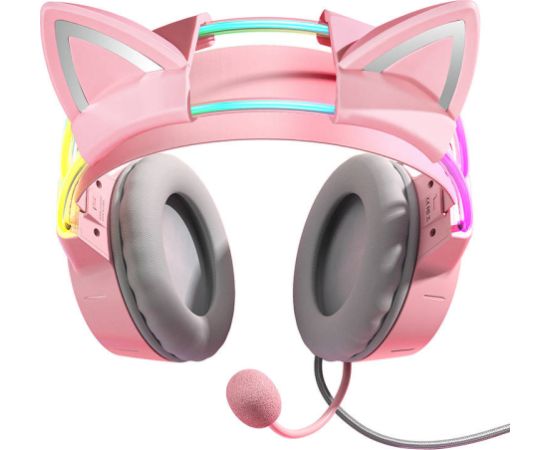 Gaming headphones ONIKUMA X15Pro Pink Cat's Ears