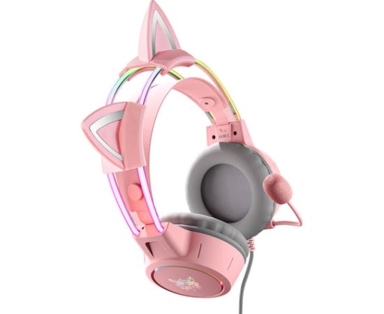 Gaming headphones ONIKUMA X15Pro Pink Cat's Ears