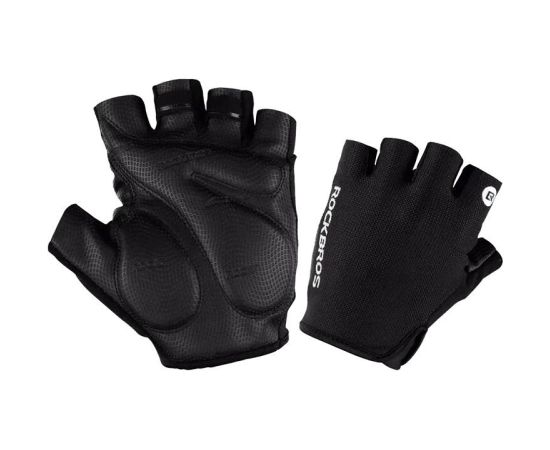 Bicycle half finger gloves Rockbros S106BK-M Size: M (black)