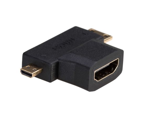 Akyga AK-AD-23 cable gender changer HDMI miniHDMI / microHDMI Black