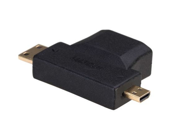 Akyga AK-AD-23 cable gender changer HDMI miniHDMI / microHDMI Black