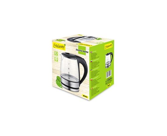 Feel-Maestro MR062 electric kettle 1.2 L Black, Transparent 1630 W