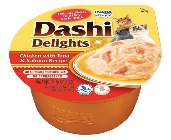 INABA Dashi Delights chicken tuna & salmon bouillon - cat treat - 70g