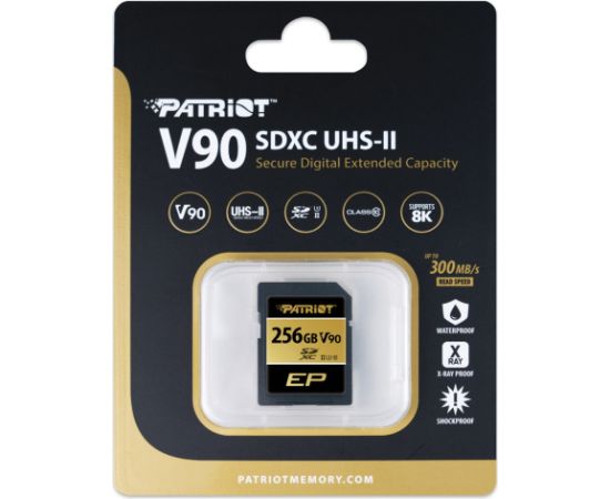 Patriot SDXC 256GB EP V90  300/260 MB/s UHS-II U3 Class10