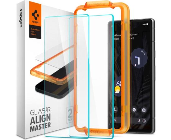 Spigen ALM GLAS.TR 2-PACK aizsargstikls telefonam GOOGLE PIXEL 7A CLEAR