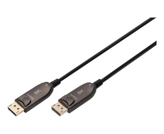 Digitus DisplayPort AOC Hybrid Fiber Optic Cable, UHD 8K (black, 30 meters)