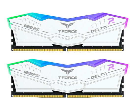 Team Group DDR5 - 48GB - 8200 - CL - 38 (2x 24 GB) dual kit, memory (white, FF4D548G8200HC38EDC01, DELTA RGB, INTEL XMP, AMD EXPO)