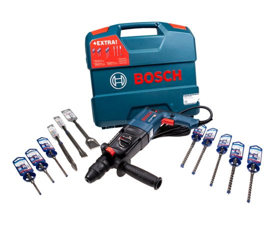 Bosch hammer drill GBH 2-26 F Professional, set including EXPERT accessories (blue/black, 830 watts)