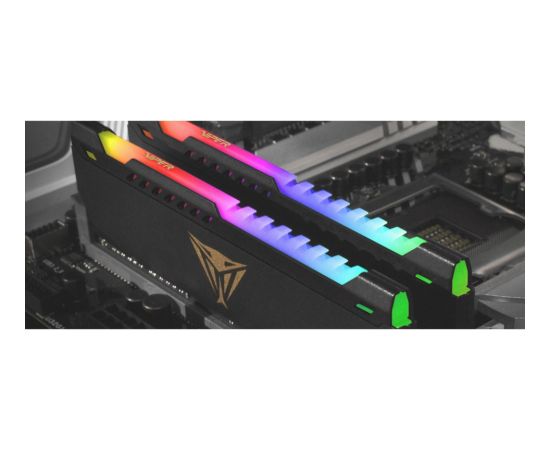 Patriot DDR4 - 16GB - 4133 - CL - 19 (2x 8 GB) dual kit, RAM (black, PVSR416G413C9K, Viper Steel RGB, INTEL XMP)