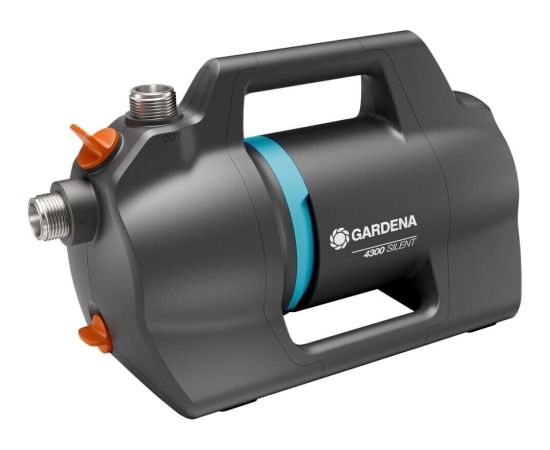 GARDENA Garden Pump 4300 Silent (dark grey/turquoise, 650 Watt, model 2023)