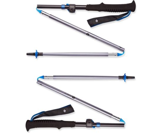 Black Diamond Trekking poles Distance FLZ, fitness equipment (grey, 1 pair, 140 cm)