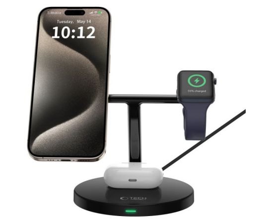 Tech-Protect wireless charger A35 3in1 Magnetic MagSafe QI15W, black