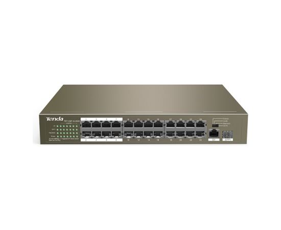 Tenda TEF1126P-24-250W network switch Unmanaged Fast Ethernet (10/100) Power over Ethernet (PoE) Grey