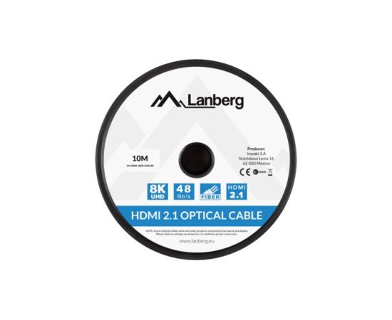 LANBERG HDMI CABLE LANBERG HDMI CABLE M/M V2.1 10M OPTICAL AOC BLACK