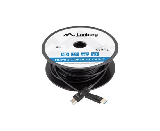 LANBERG HDMI CABLE LANBERG HDMI CABLE M/M V2.1 10M OPTICAL AOC BLACK