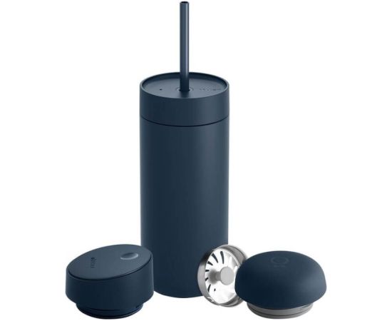 Fellow Carter thermal mug set + 3 caps navy blue matt 473 ml