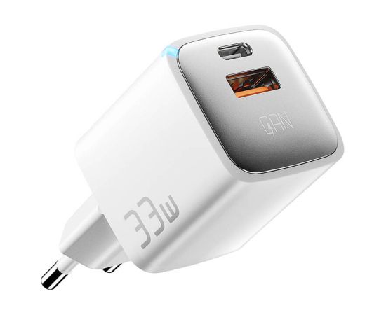 Charger USB-A+USB-C 33W Essager GaN (white)